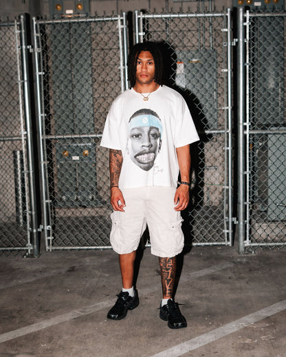 White "The Answer" Rhinestone Tee