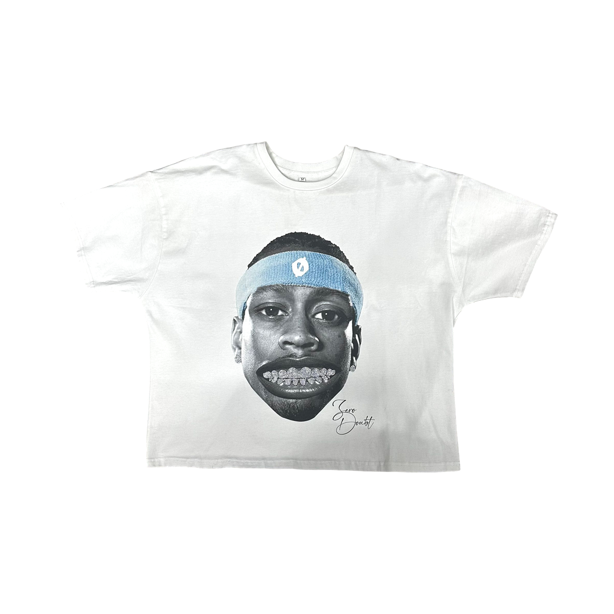 White "The Answer" Rhinestone Tee
