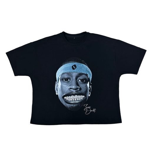 Black "The Answer" Rhinestone Tee